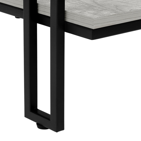 I 3576 Accent Table - 48"L / Grey / Black Metal Hall Console - Furniture Depot (7881118122232)