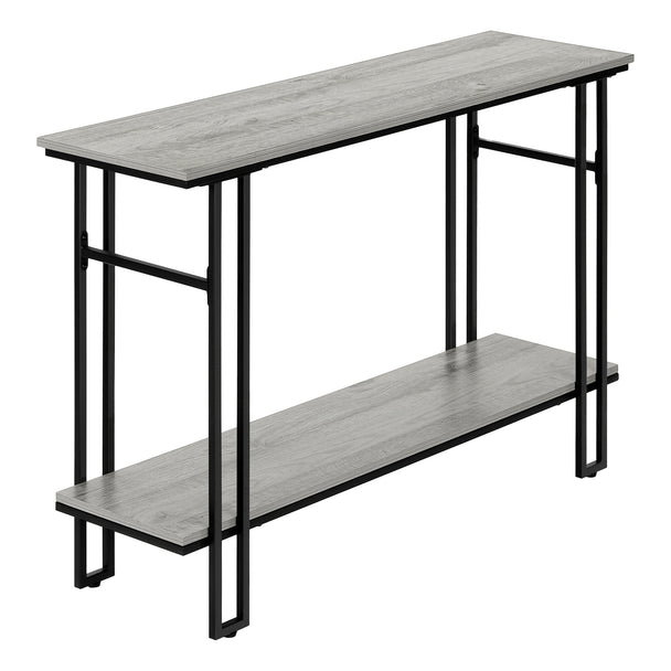 I 3576 Accent Table - 48"L / Grey / Black Metal Hall Console - Furniture Depot (7881118122232)