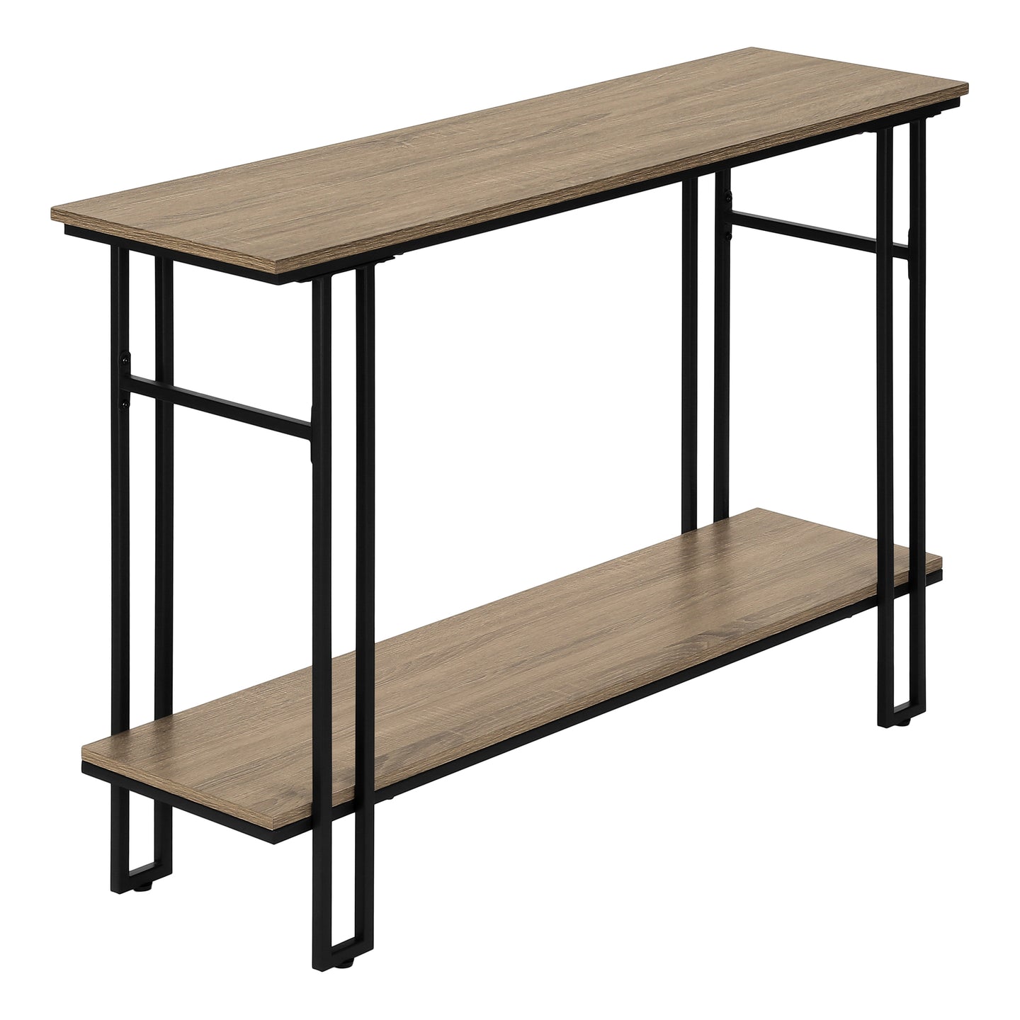 I 3577 Accent Table - 48"L / Taupe / Black Metal Hall Console - Furniture Depot