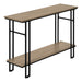 I 3577 Accent Table - 48"L / Taupe / Black Metal Hall Console - Furniture Depot