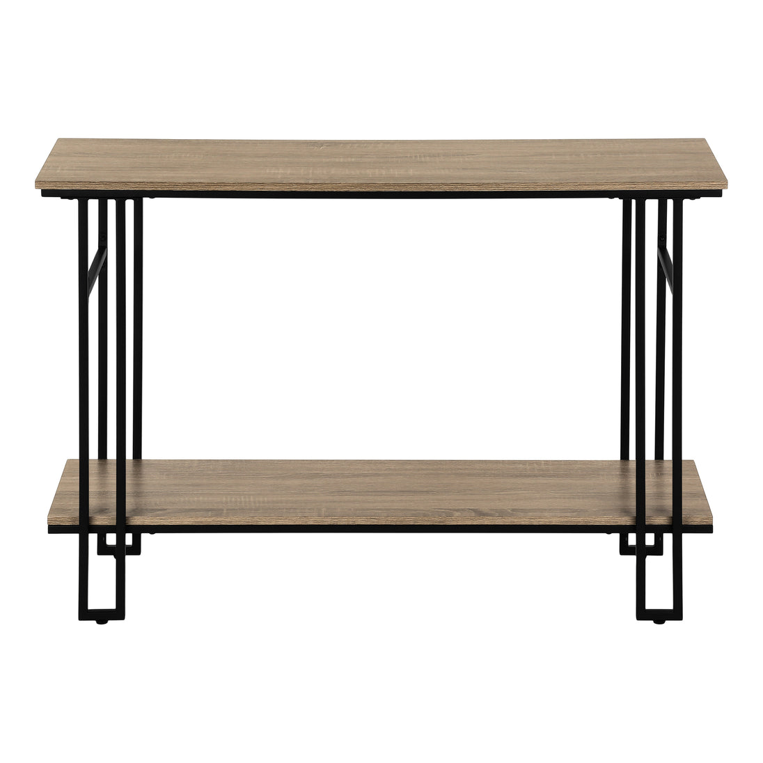 I 3577 Accent Table - 48"L / Taupe / Black Metal Hall Console - Furniture Depot