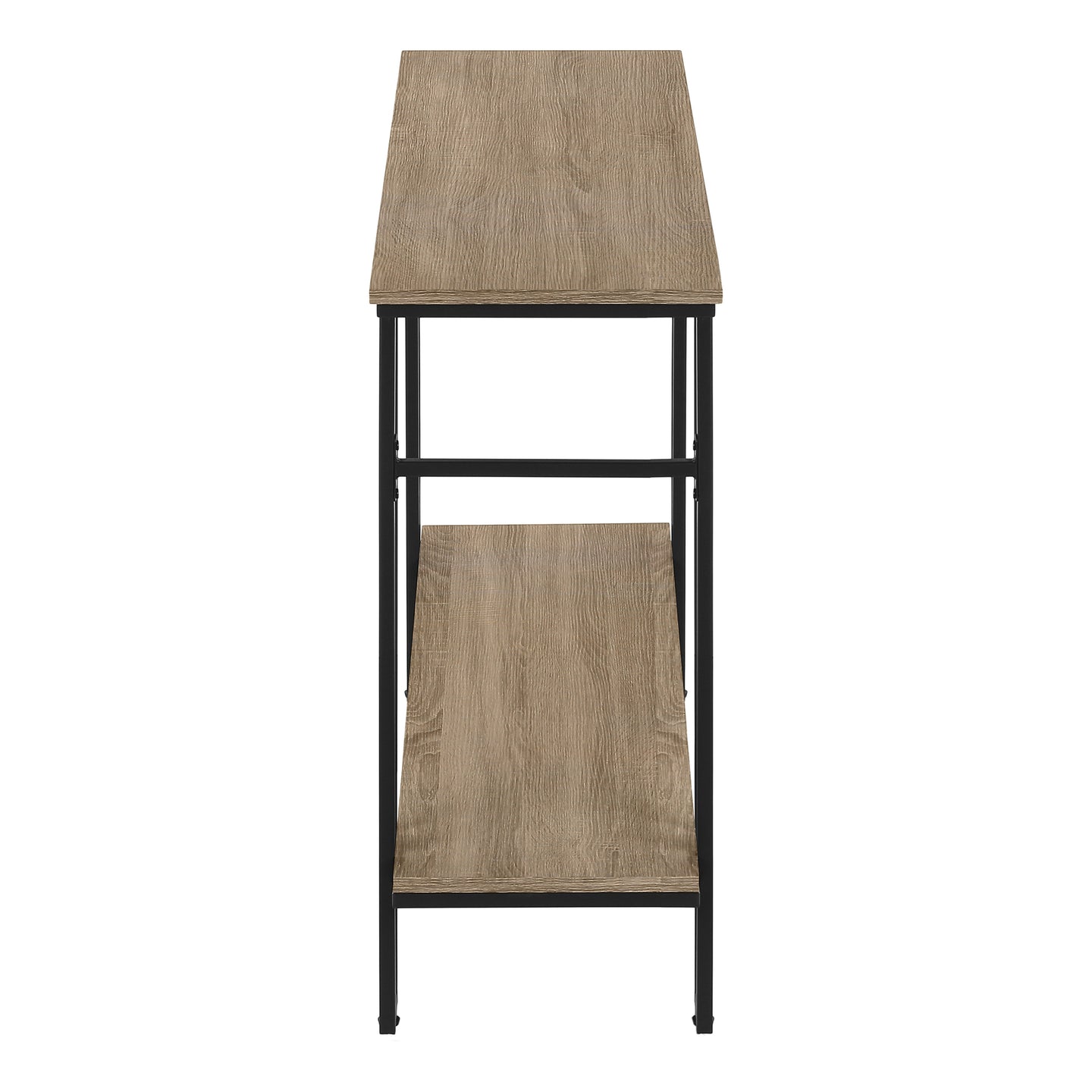 I 3577 Accent Table - 48"L / Taupe / Black Metal Hall Console - Furniture Depot