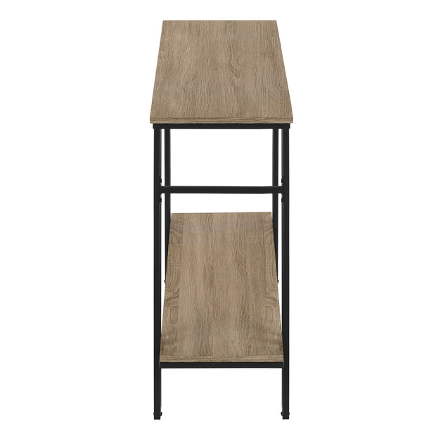 I 3577 Accent Table - 48"L / Taupe / Black Metal Hall Console - Furniture Depot