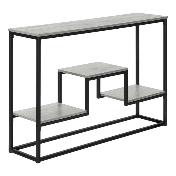 I 3580 Accent Table - 48"L / Grey / Black Metal Hall Console - Furniture Depot (7881118384376)