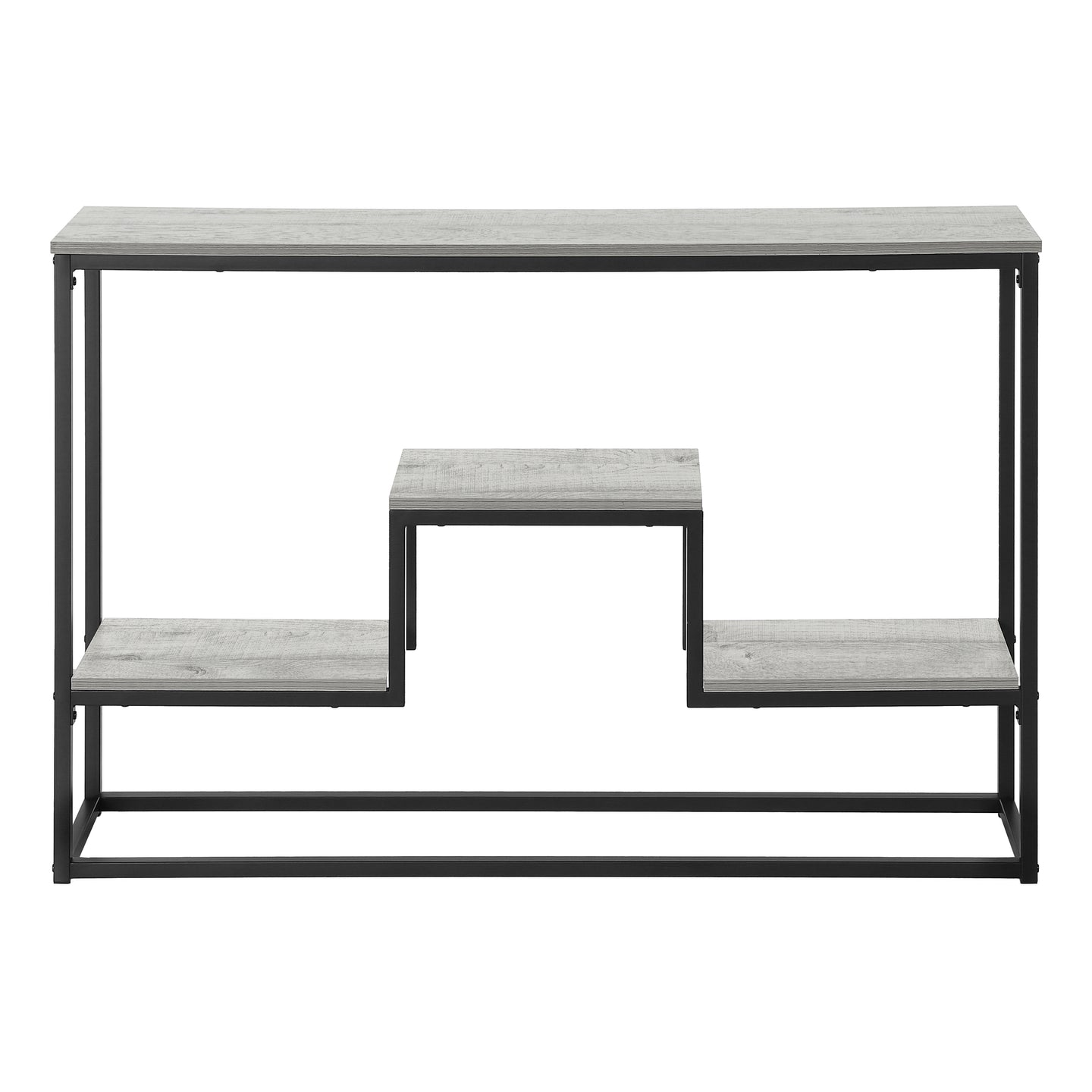 I 3580 Accent Table - 48"L / Grey / Black Metal Hall Console - Furniture Depot (7881118384376)