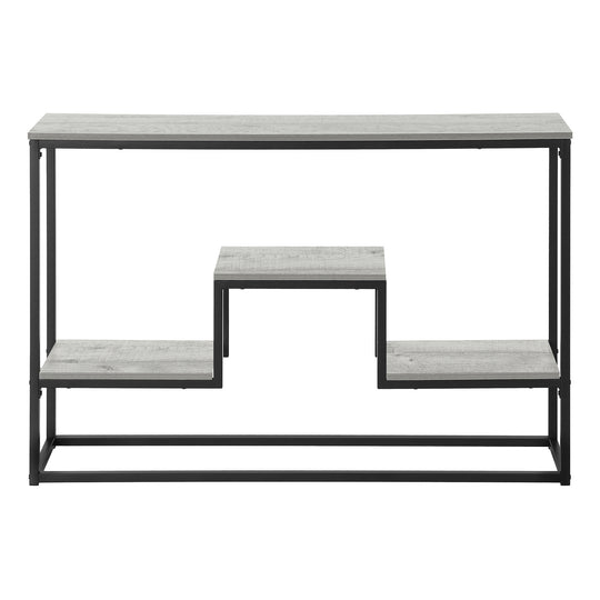 I 3580 Accent Table - 48"L / Grey / Black Metal Hall Console - Furniture Depot (7881118384376)