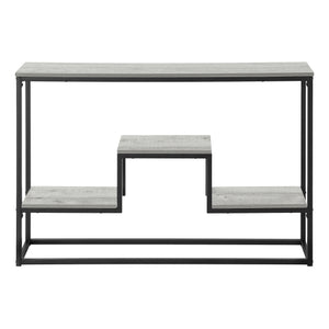 I 3580 Accent Table - 48"L / Grey / Black Metal Hall Console - Furniture Depot (7881118384376)