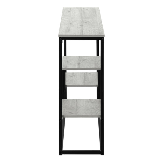 I 3580 Accent Table - 48"L / Grey / Black Metal Hall Console - Furniture Depot (7881118384376)