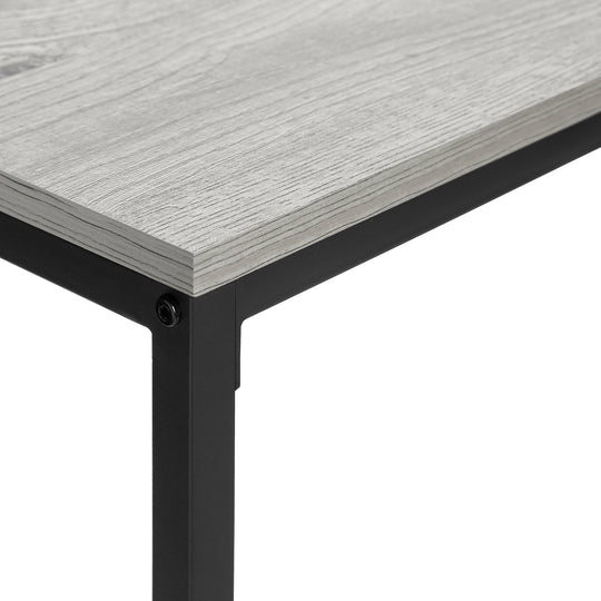 I 3580 Accent Table - 48"L / Grey / Black Metal Hall Console - Furniture Depot (7881118384376)