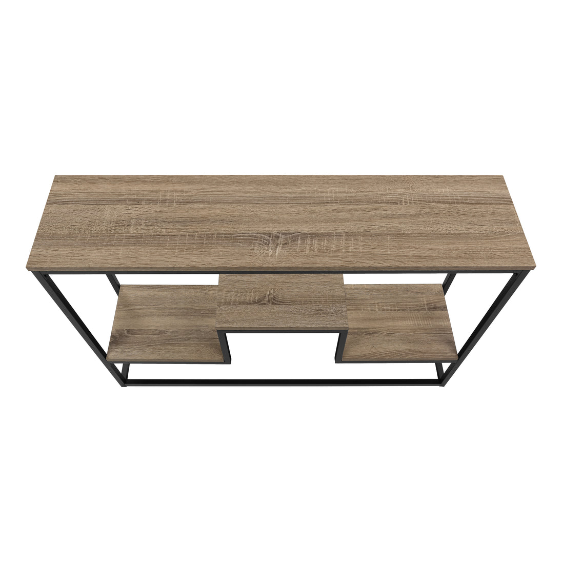 I 3581 Accent Table - 48"L / Taupe / Black Metal Hall Console - Furniture Depot