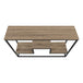 I 3581 Accent Table - 48"L / Taupe / Black Metal Hall Console - Furniture Depot