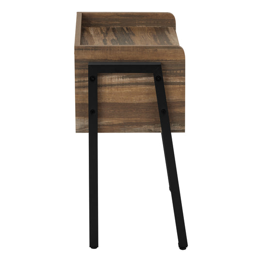 I 3583 Accent Table - 23"H / Brown Reclaimed-Look / Black Metal - Furniture Depot (7881118875896)