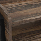 I 3583 Accent Table - 23"H / Brown Reclaimed-Look / Black Metal - Furniture Depot (7881118875896)