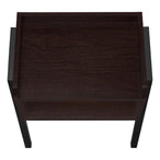I 3593 Accent Table - 23"H / Espresso / Black Metal - Furniture Depot (7881119170808)