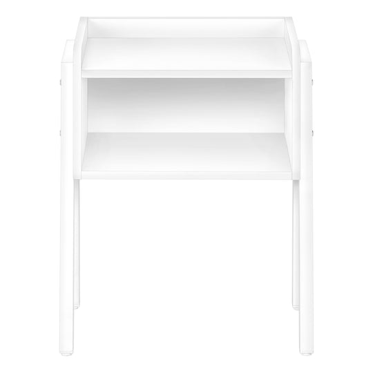 I 3594 Accent Table - 23"H / White / White Metal - Furniture Depot (7881119236344)