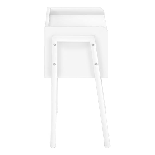 I 3594 Accent Table - 23"H / White / White Metal - Furniture Depot (7881119236344)