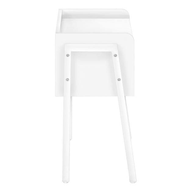 I 3594 Accent Table - 23"H / White / White Metal - Furniture Depot (7881119236344)