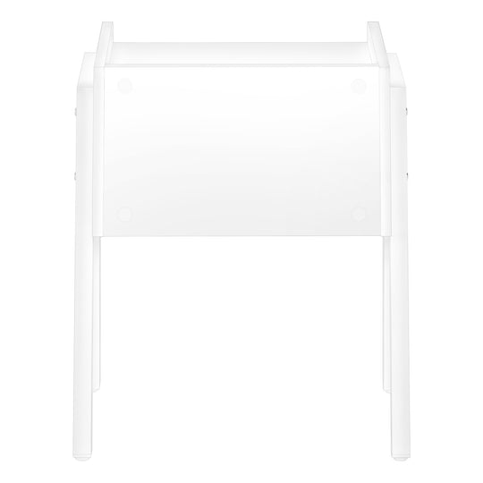 I 3594 Accent Table - 23"H / White / White Metal - Furniture Depot (7881119236344)