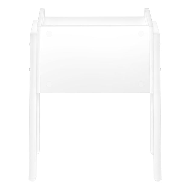 I 3594 Accent Table - 23"H / White / White Metal - Furniture Depot (7881119236344)