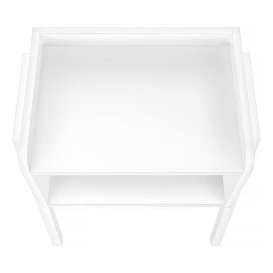 I 3594 Accent Table - 23"H / White / White Metal - Furniture Depot (7881119236344)