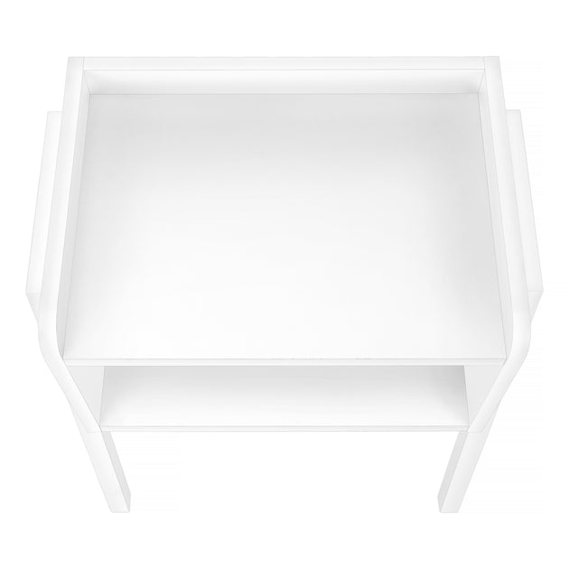 I 3594 Accent Table - 23"H / White / White Metal - Furniture Depot (7881119236344)