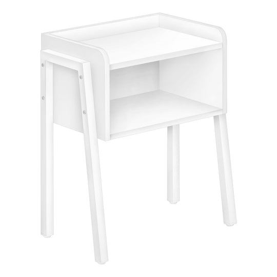 I 3594 Accent Table - 23"H / White / White Metal - Furniture Depot (7881119236344)