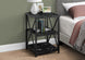 I 3595 Accent Table - 26"H / Black Marble / Black Metal - Furniture Depot