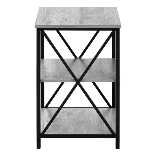 I 3596 Accent Table - 26"H / Grey / Black Metal - Furniture Depot (7881119400184)