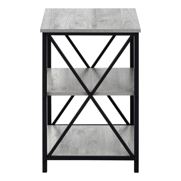 I 3596 Accent Table - 26"H / Grey / Black Metal - Furniture Depot (7881119400184)