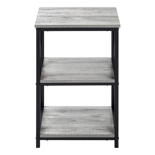 I 3596 Accent Table - 26"H / Grey / Black Metal - Furniture Depot (7881119400184)