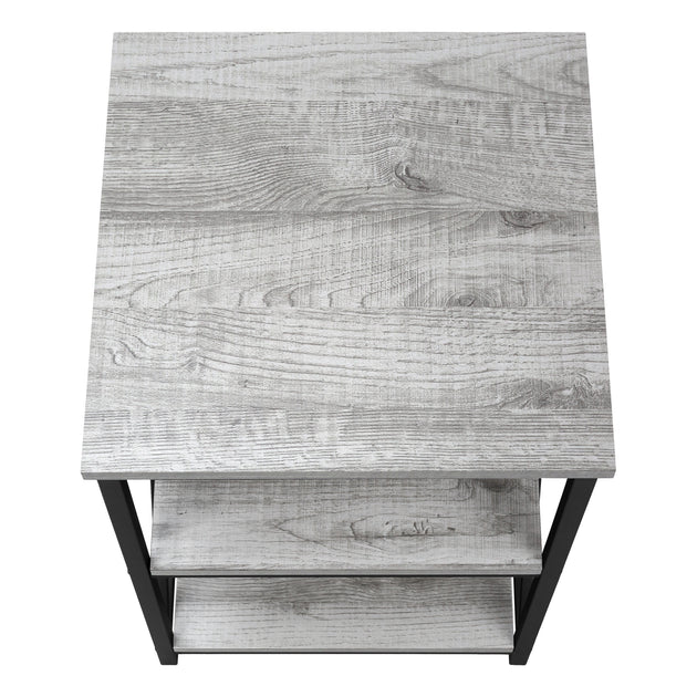 I 3596 Accent Table - 26"H / Grey / Black Metal - Furniture Depot (7881119400184)