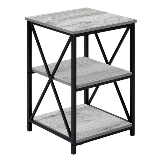 I 3596 Accent Table - 26"H / Grey / Black Metal - Furniture Depot (7881119400184)