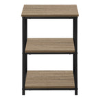 I 3597 Accent Table - 26"H / Dark Taupe / Black Metal - Furniture Depot