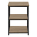 I 3597 Accent Table - 26"H / Dark Taupe / Black Metal - Furniture Depot