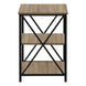 I 3597 Accent Table - 26"H / Dark Taupe / Black Metal - Furniture Depot