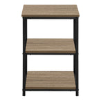 I 3597 Accent Table - 26"H / Dark Taupe / Black Metal - Furniture Depot