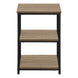 I 3597 Accent Table - 26"H / Dark Taupe / Black Metal - Furniture Depot