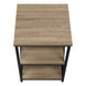 I 3597 Accent Table - 26"H / Dark Taupe / Black Metal - Furniture Depot