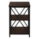I 3598 Accent Table - 26"H / Espresso / Black Metal - Furniture Depot (7881119465720)