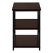I 3598 Accent Table - 26"H / Espresso / Black Metal - Furniture Depot (7881119465720)