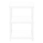 I 3599 Accent Table - 26"H / White/ White Metal - Furniture Depot