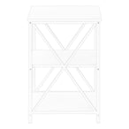 I 3599 Accent Table - 26"H / White/ White Metal - Furniture Depot