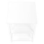 I 3599 Accent Table - 26"H / White/ White Metal - Furniture Depot