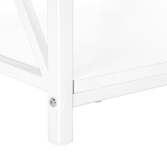 I 3599 Accent Table - 26"H / White/ White Metal - Furniture Depot