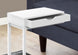 I 3601 Accent Table - White / White Metal With A Drawer - Furniture Depot (7881119564024)