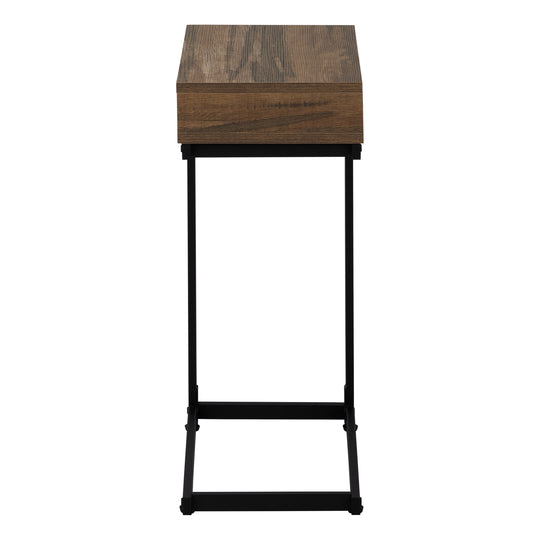 I 3602 Accent Table - Brown Reclaimed-Look / Black Metal - Furniture Depot (7881119629560)