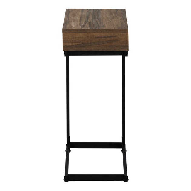 I 3602 Accent Table - Brown Reclaimed-Look / Black Metal - Furniture Depot (7881119629560)
