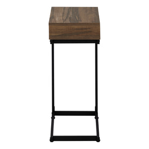 I 3602 Accent Table - Brown Reclaimed-Look / Black Metal - Furniture Depot (7881119629560)