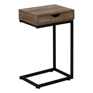I 3602 Accent Table - Brown Reclaimed-Look / Black Metal - Furniture Depot (7881119629560)