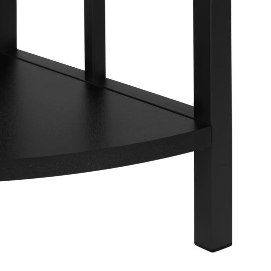 I 3610 Bookcase - 62"H / Black / Black Metal Corner Etagere - Furniture Depot